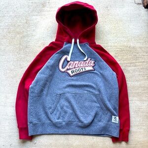 Size Large super sick Canada Roots hoodie with nice embroidery on hood and chest